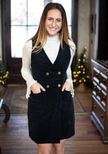 Load image into Gallery viewer, Black Overall Dress
