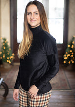 Load image into Gallery viewer, Black Corduroy Turtle Neck
