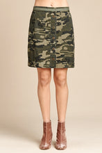 Load image into Gallery viewer, Camo Cinch Waist Skirt