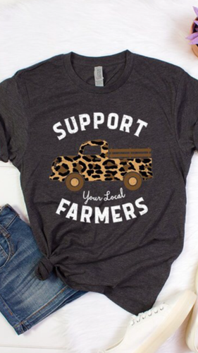 Leopard Support Farmers T-shirt