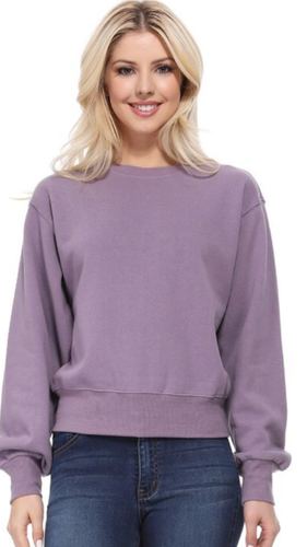 Lilac Brushed Fleece Sweatshirt
