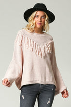 Load image into Gallery viewer, Pink Fringe Sweater