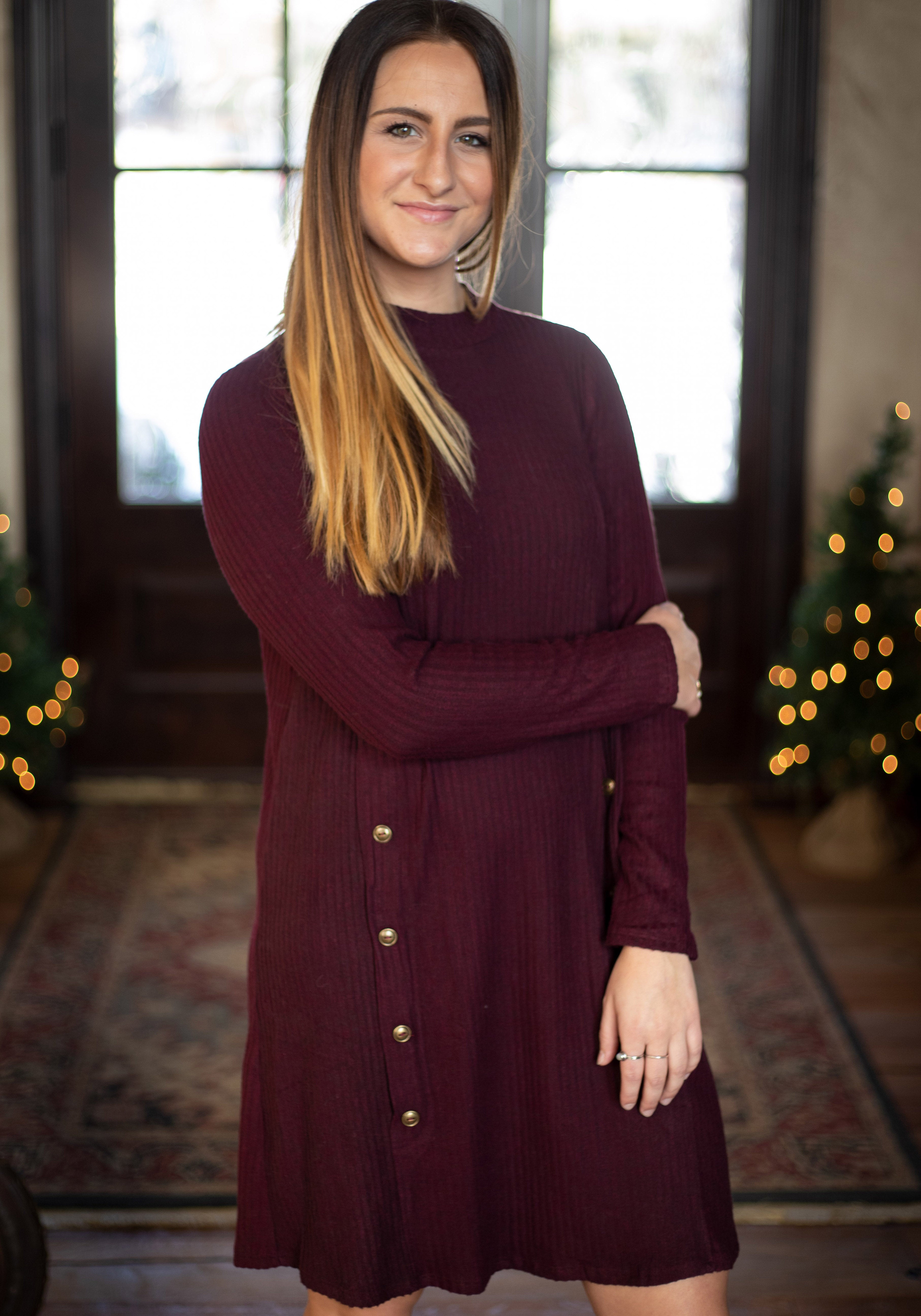 Maroon Sweater Dress Indigo & Birch Maroon Sweater Dress Indigo & Birch