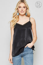 Load image into Gallery viewer, Black Lace Tank (1X-3X)