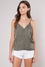 Load image into Gallery viewer, Olive Silk Tank