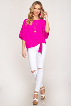 Load image into Gallery viewer, Magenta Kimono Sleeve Blouse