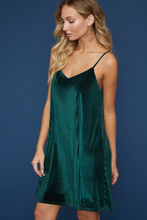 Load image into Gallery viewer, Green Velvet Dress