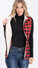 Load image into Gallery viewer, Buffalo Plaid Sherpa Vest