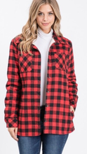 Load image into Gallery viewer, Buffalo Plaid Sherpa Lined Shacket