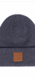 Trendy Ribbed CC Beanies (2Colors)